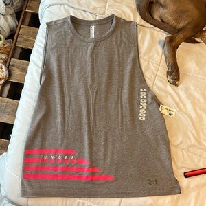 Grey under armour tank top